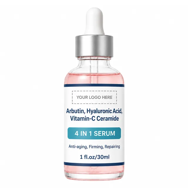 4-in-1 serum with a your-logo-here label